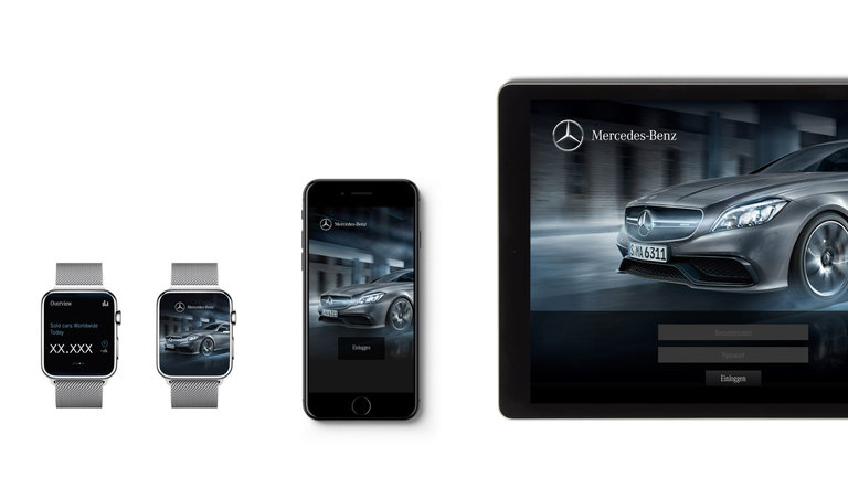 Screendesign Mercedes-Benz App von ZWEI14