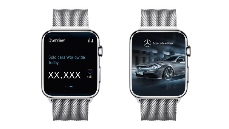 Screendesign Apple Watch für Mercedes-Benz