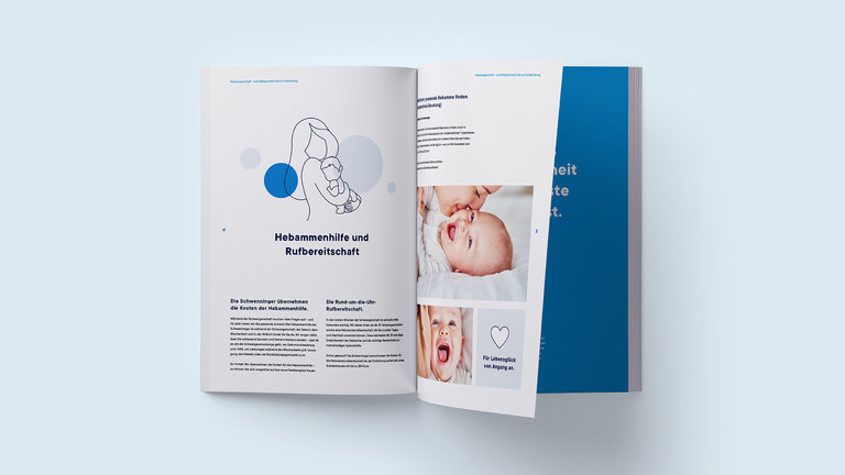 Broschüre der Schwenninger Krankenkasse mit Konzept, Text und Design von ZWEI14